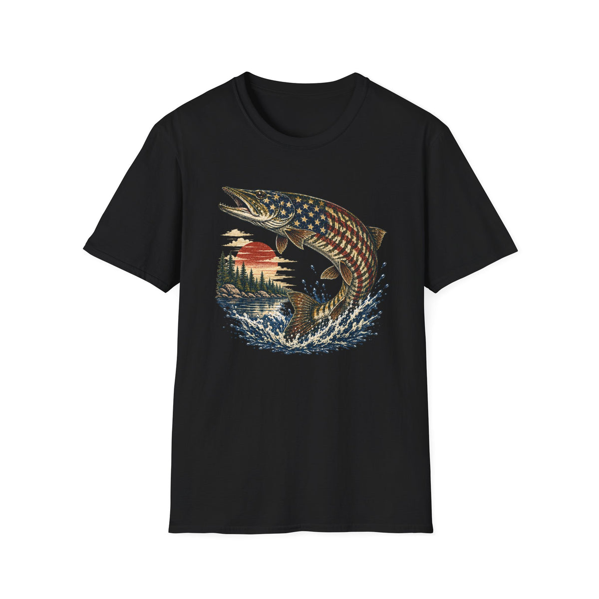 American Flag Musky T-Shirt