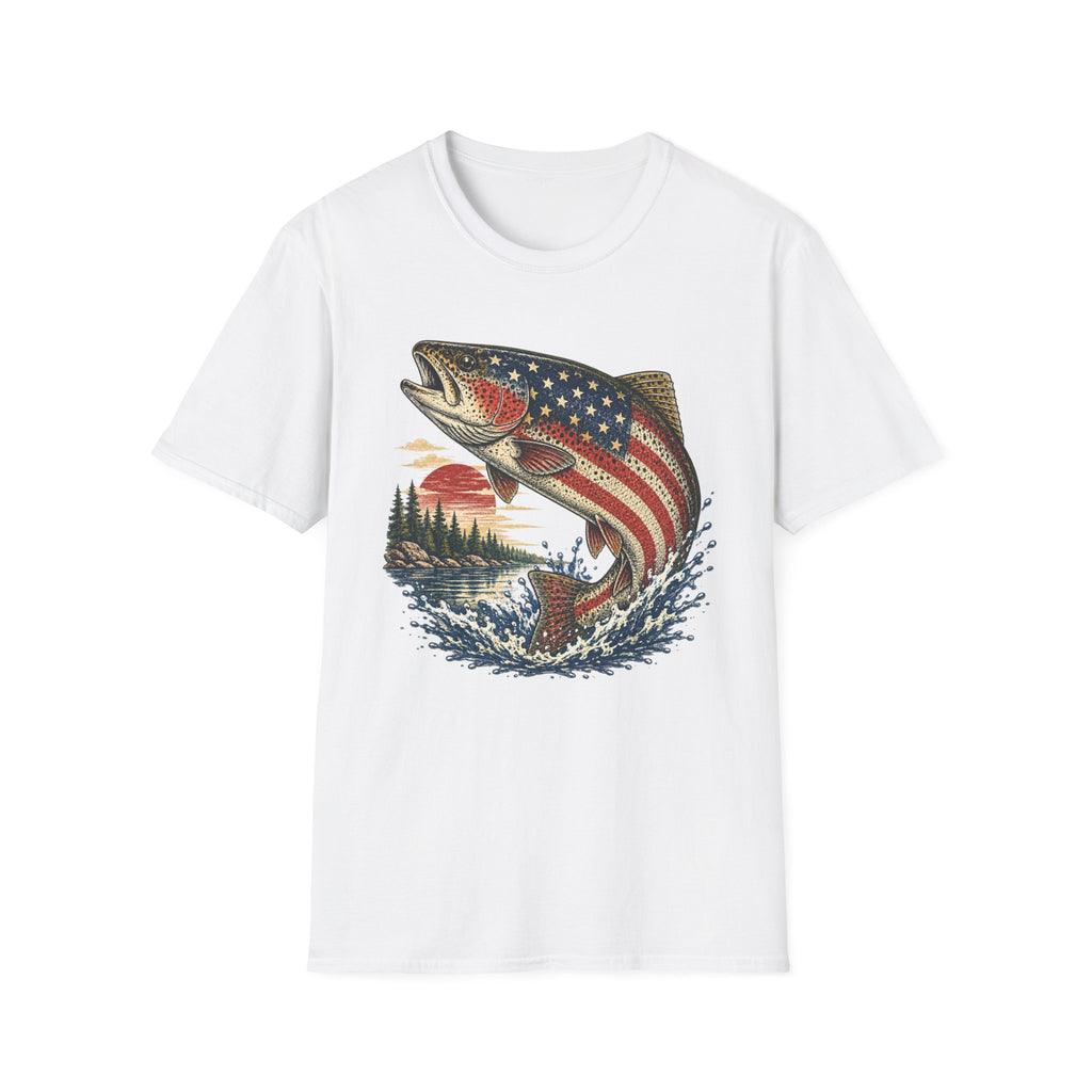 American Flag Trout T-Shirt