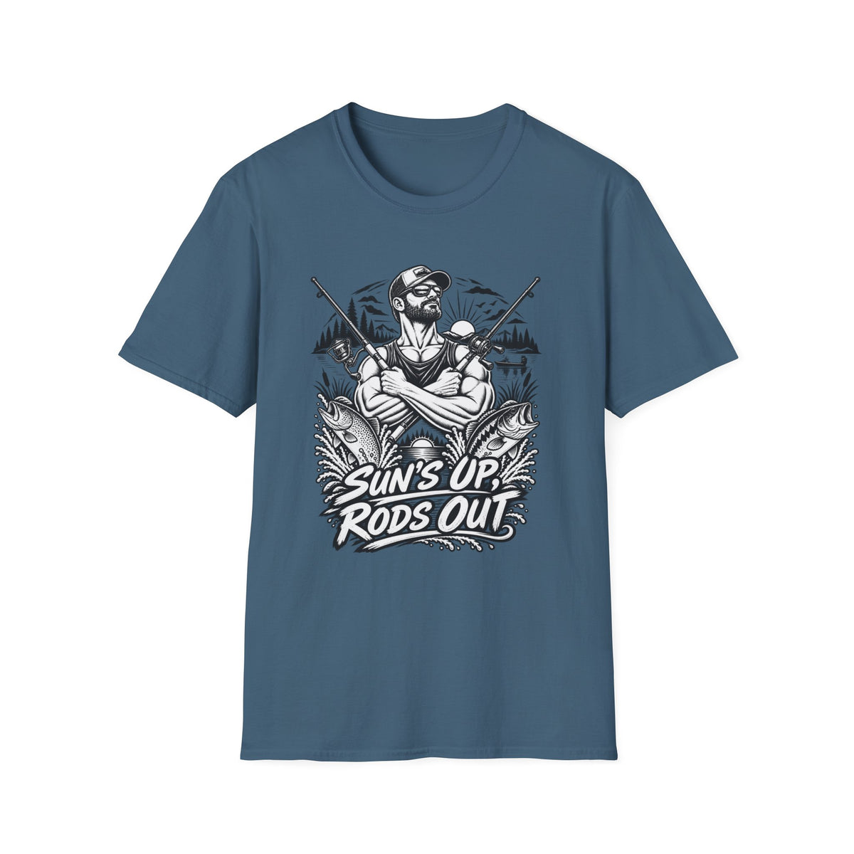 Suns Up Rods Out BW T-Shirt