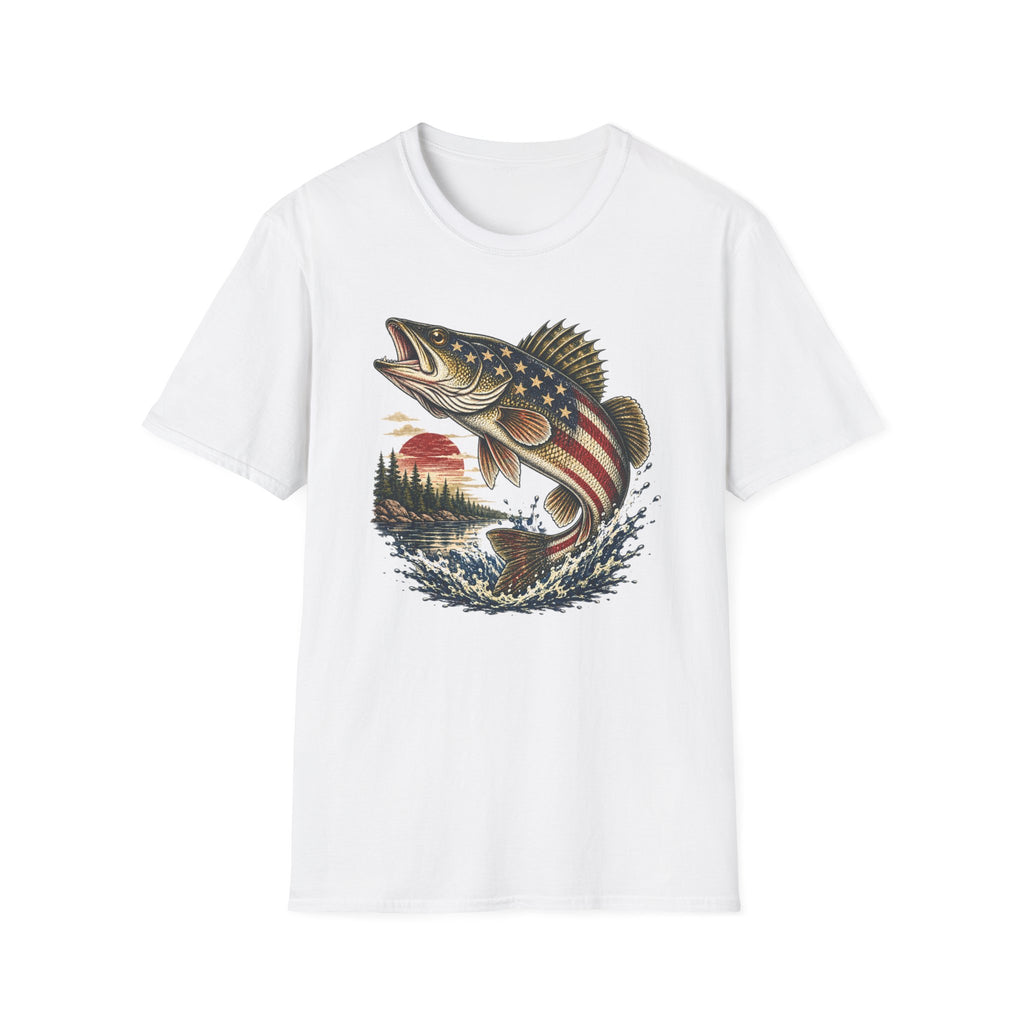 American Flag Walleye T-Shirt