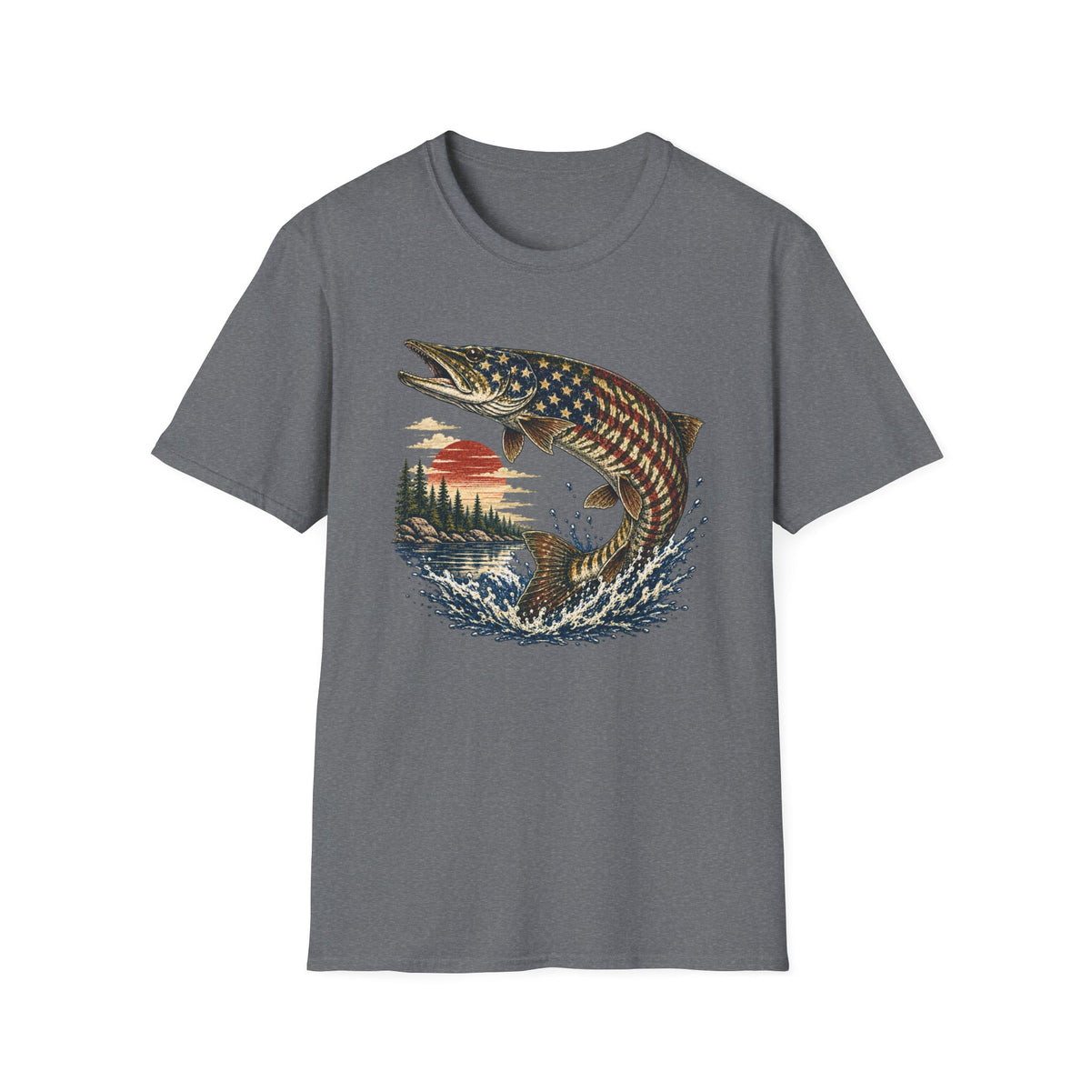 American Flag Musky T-Shirt