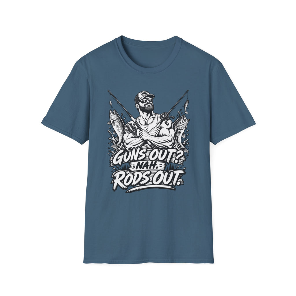 Guns Out NAH Rods Out BW T-Shirt