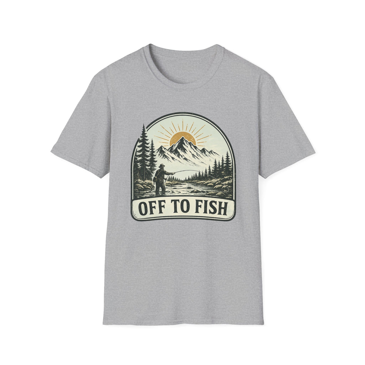 Off To Fish T-Shirt - Stream