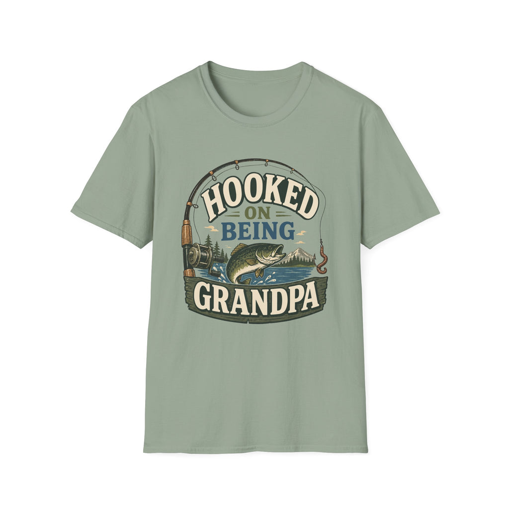 Hooked on Being Grandpa T-Shirt