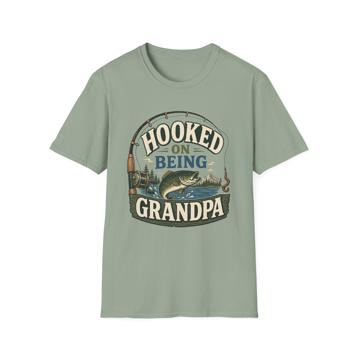 Hooked on Being Grandpa T-Shirt
