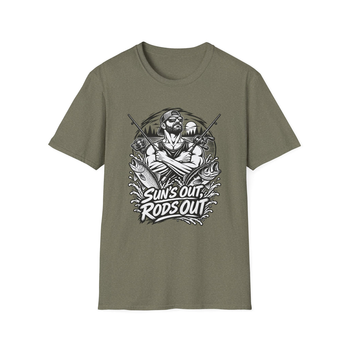 Suns Out Rods Out BW T-Shirt