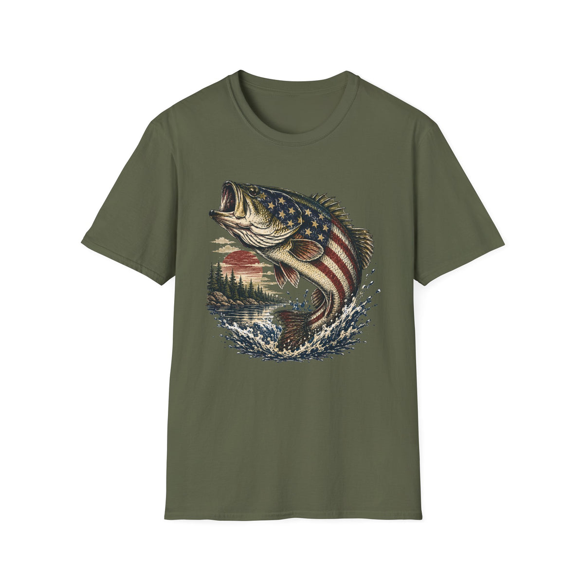 American Flag Bass T-Shirt