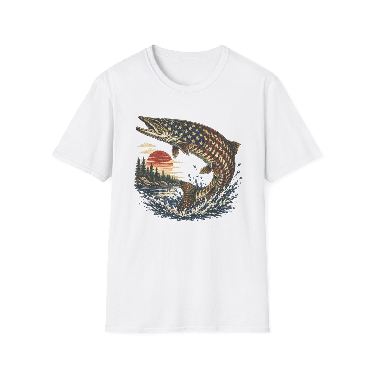 American Flag Musky T-Shirt