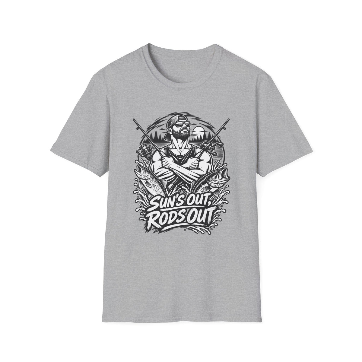 Suns Out Rods Out BW T-Shirt