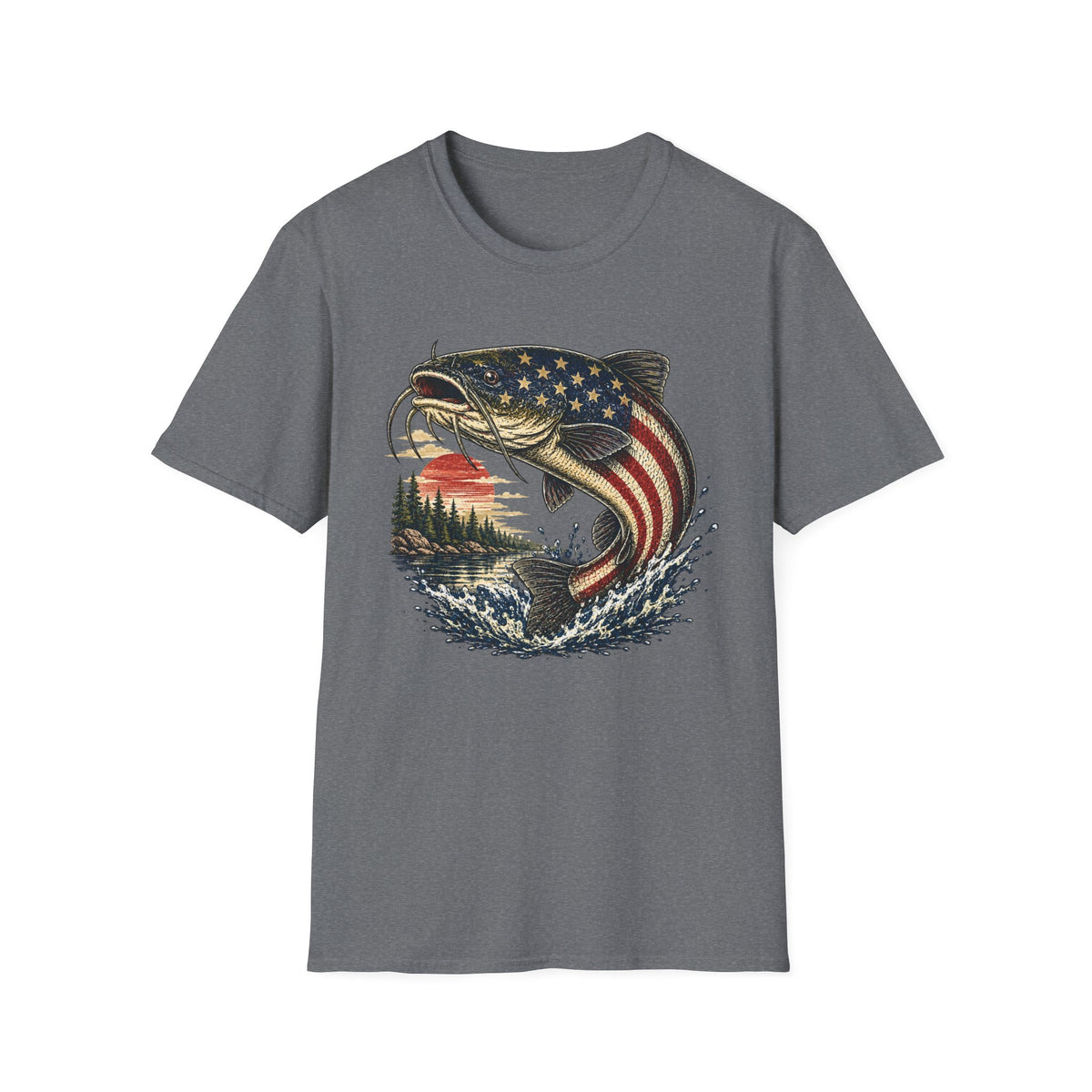American Flag Catfish T-Shirt