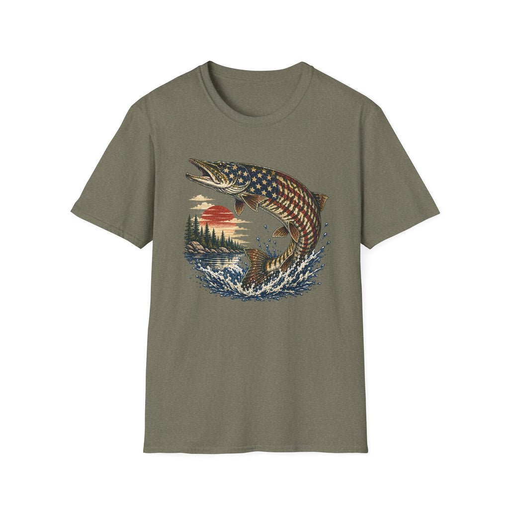 American Flag Musky T-Shirt