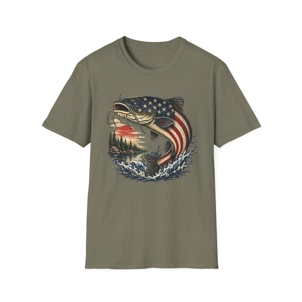 American Flag Catfish T-Shirt