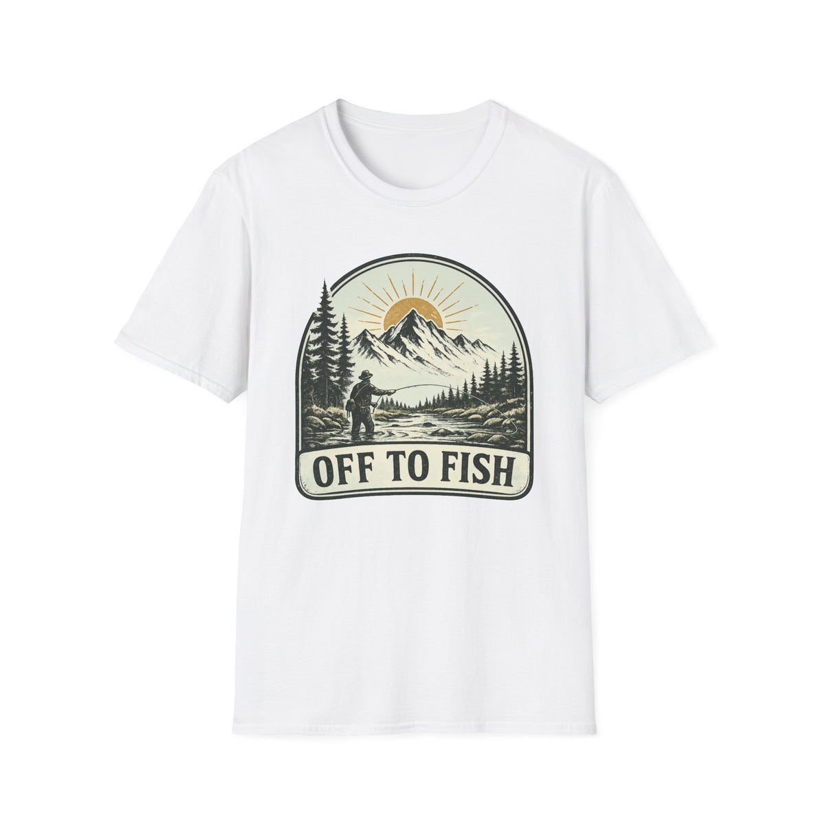 Off To Fish T-Shirt - Stream