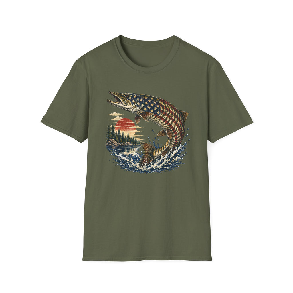 American Flag Musky T-Shirt