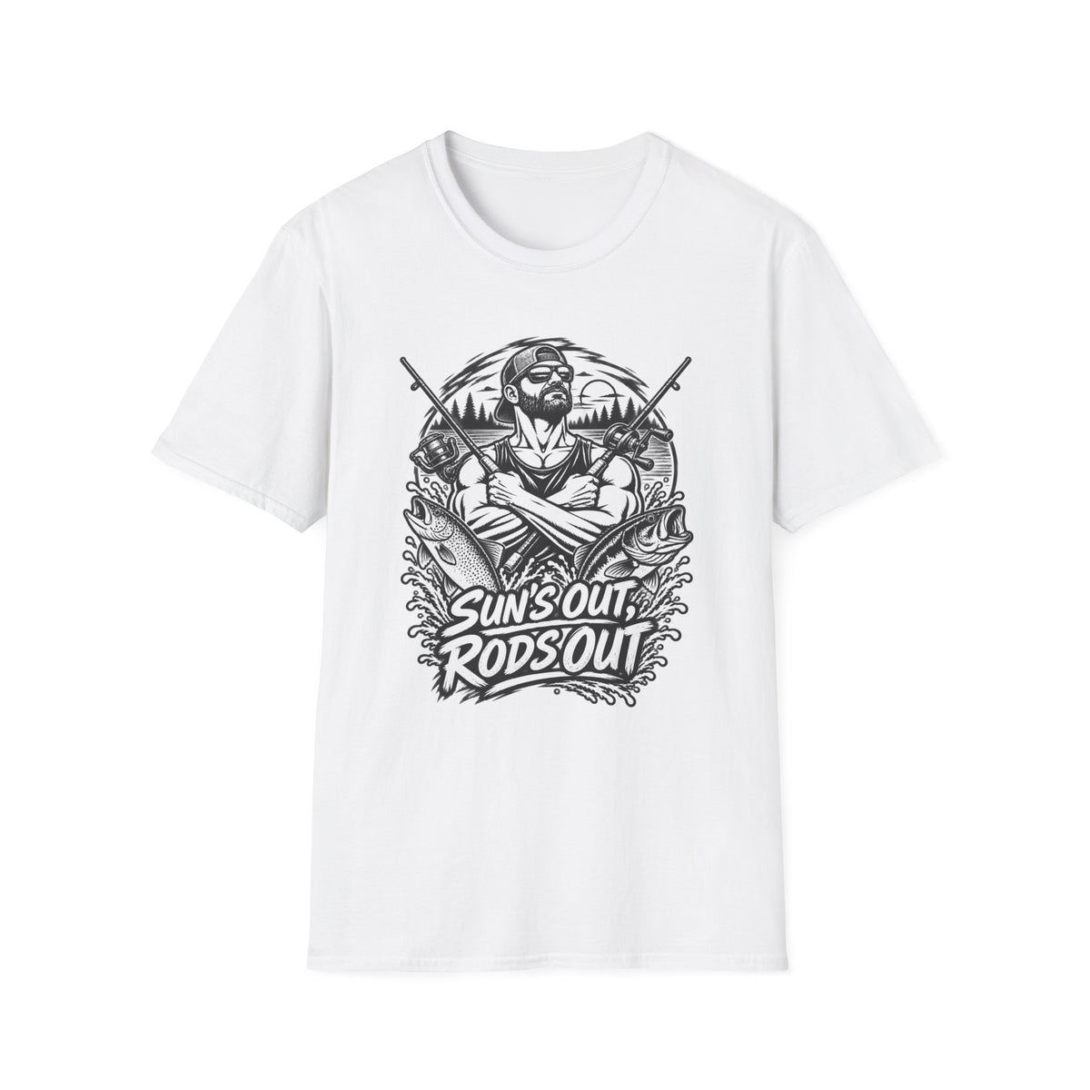 Suns Out Rods Out BW T-Shirt
