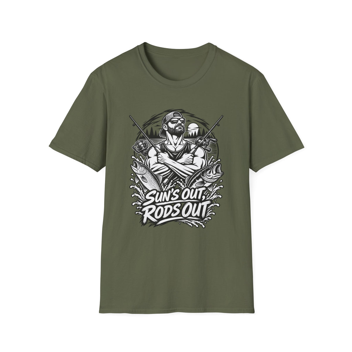 Suns Out Rods Out BW T-Shirt