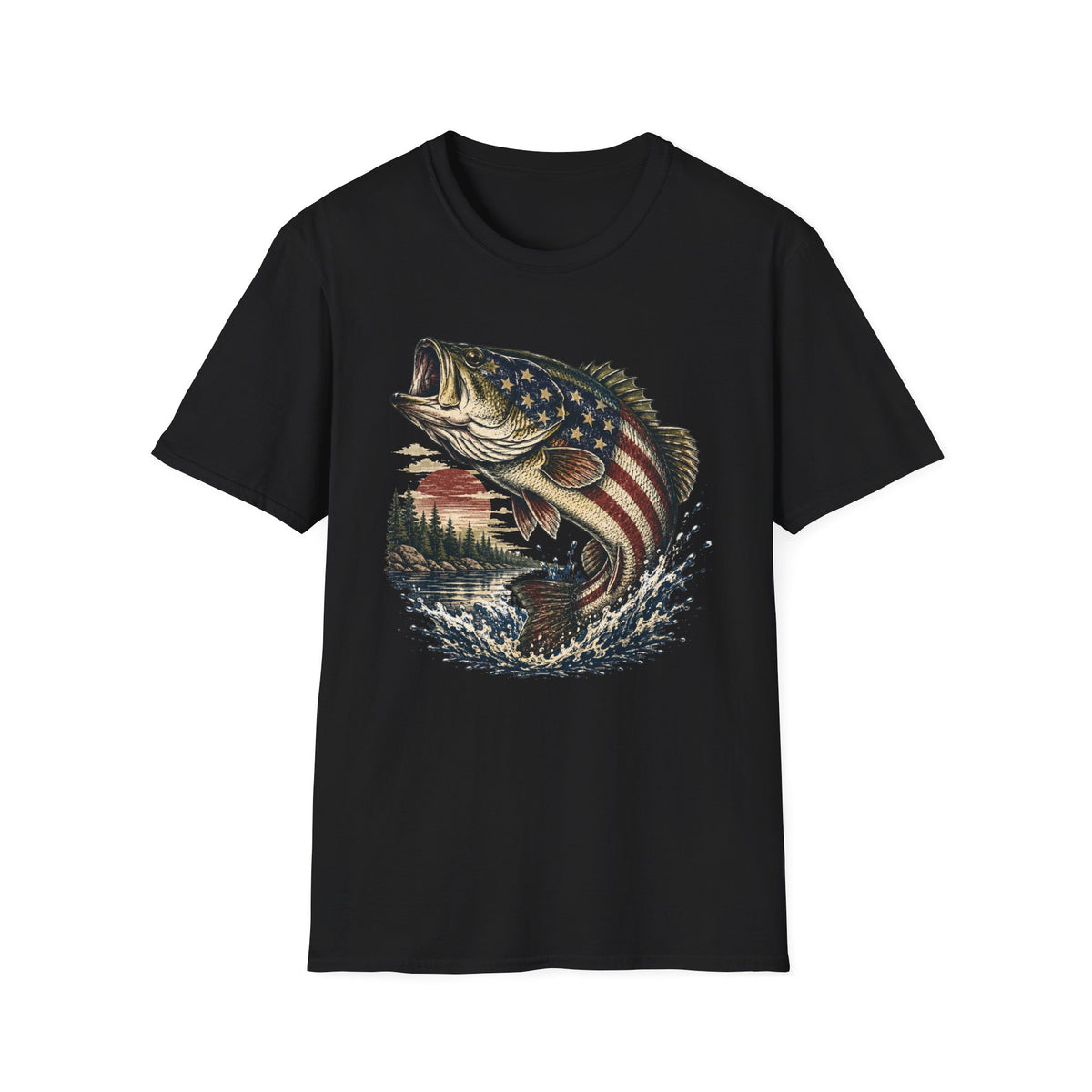 American Flag Bass T-Shirt