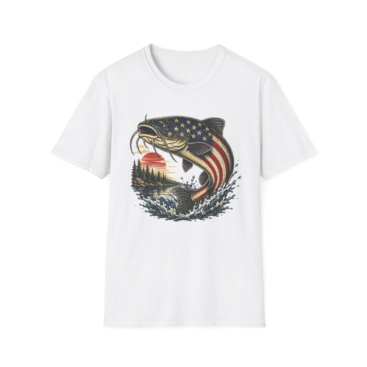 American Flag Catfish T-Shirt