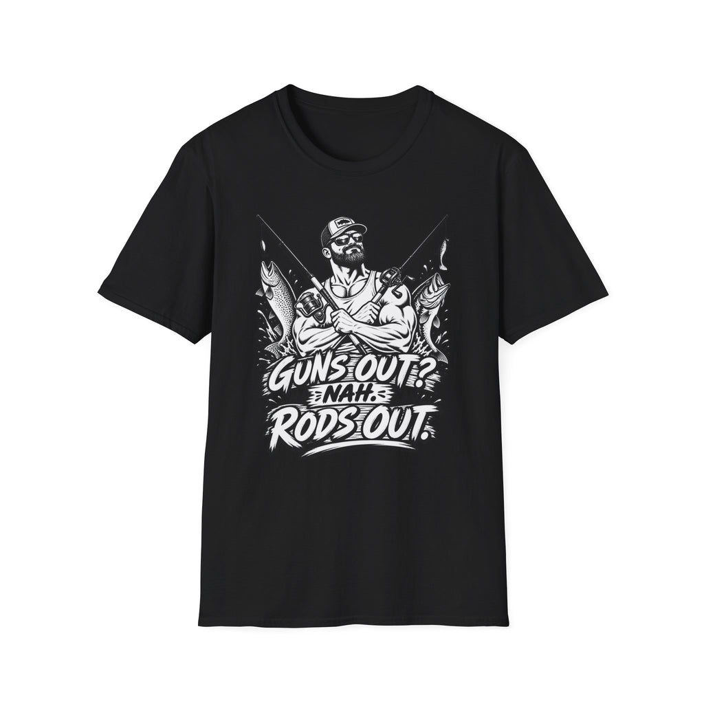 Guns Out NAH Rods Out BW T-Shirt