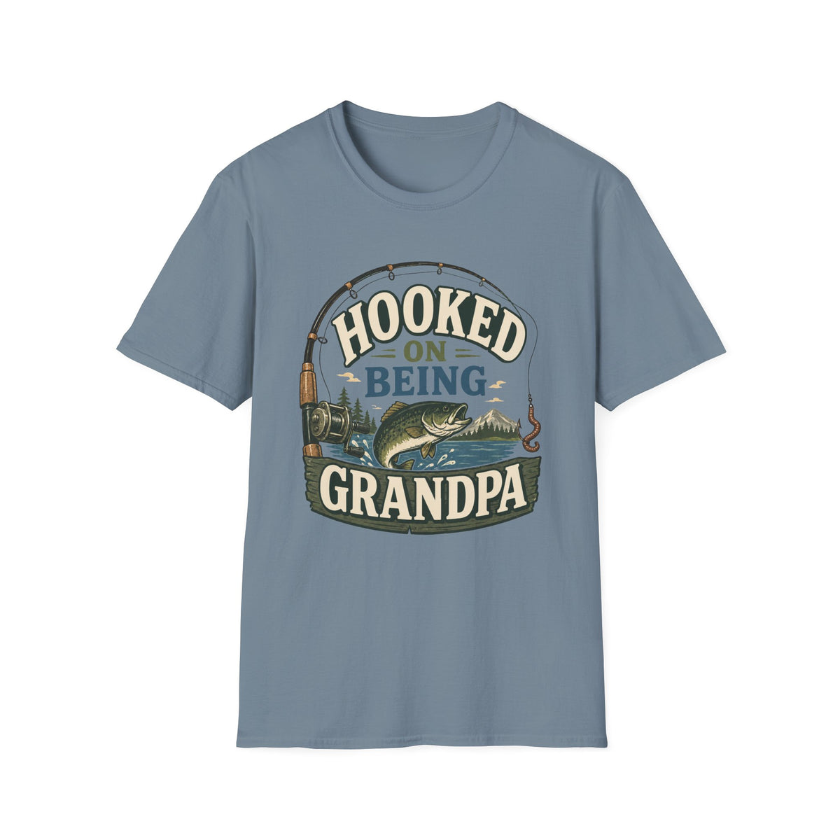 Hooked on Being Grandpa T-Shirt