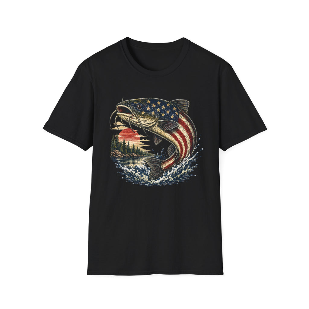 American Flag Catfish T-Shirt