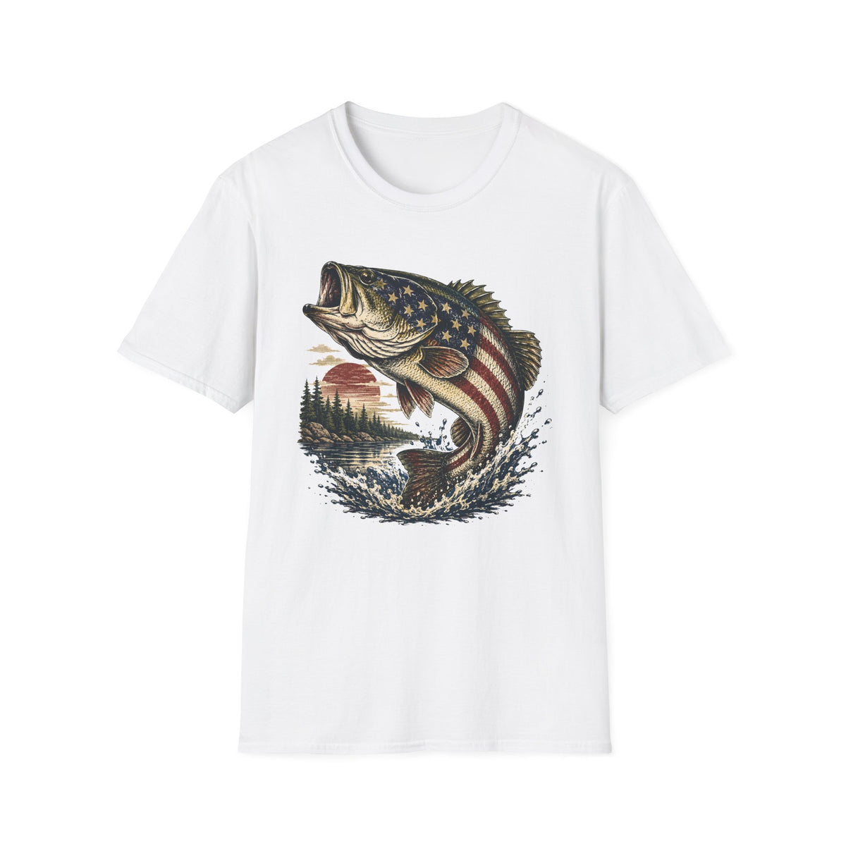 American Flag Bass T-Shirt