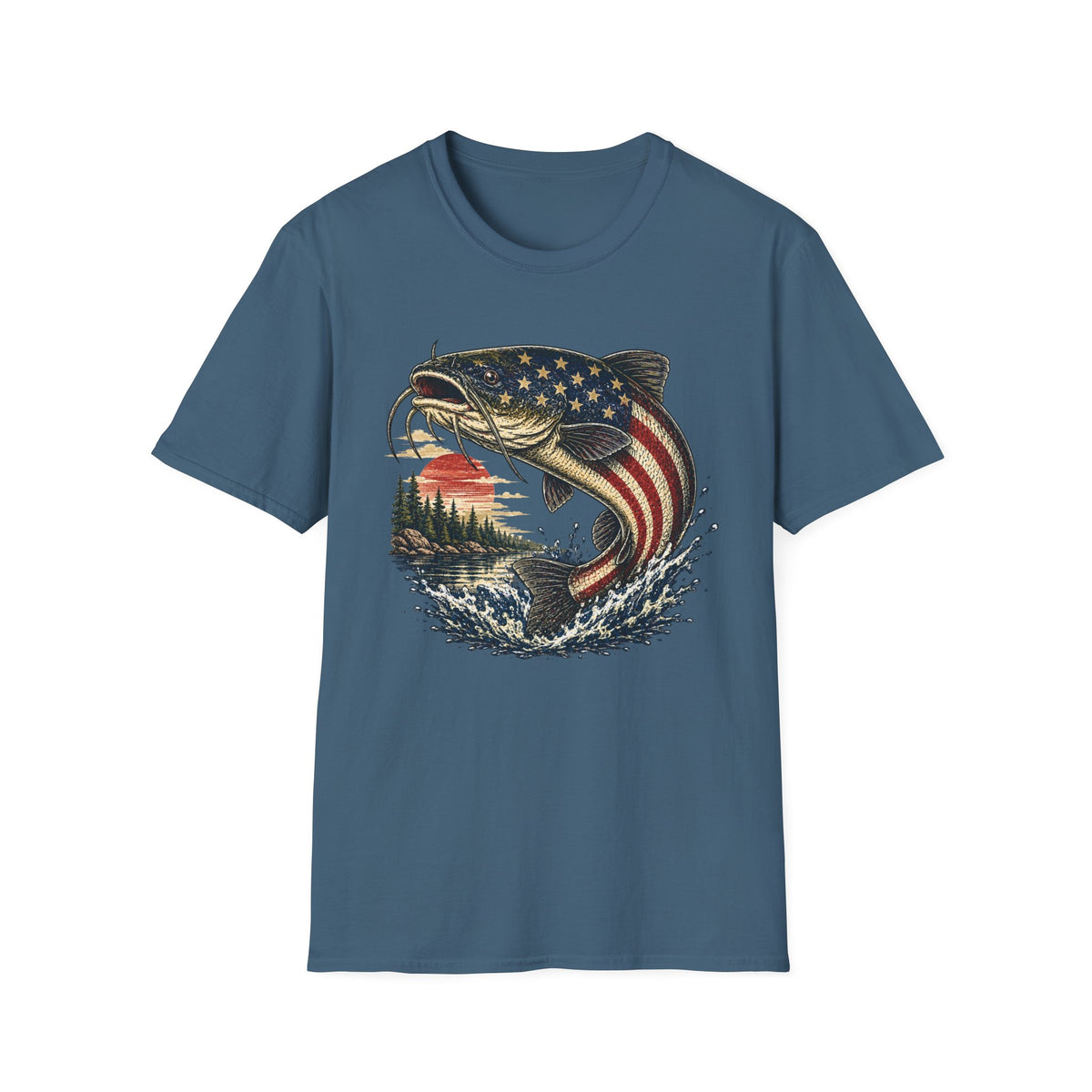 American Flag Catfish T-Shirt