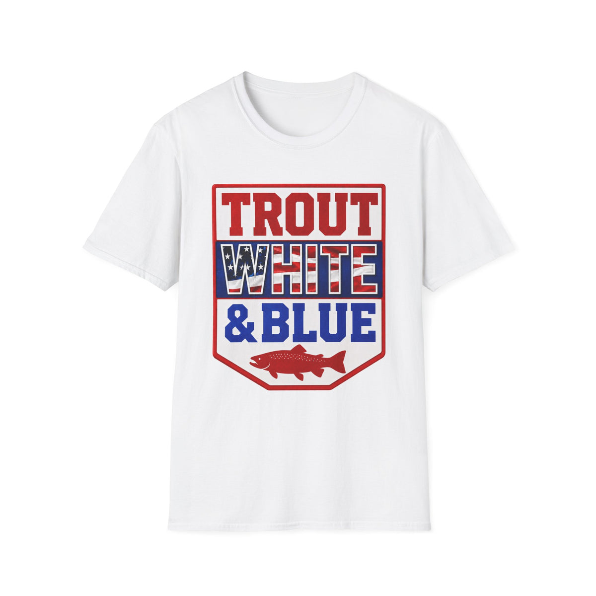 Trout White & Blue T-Shirt