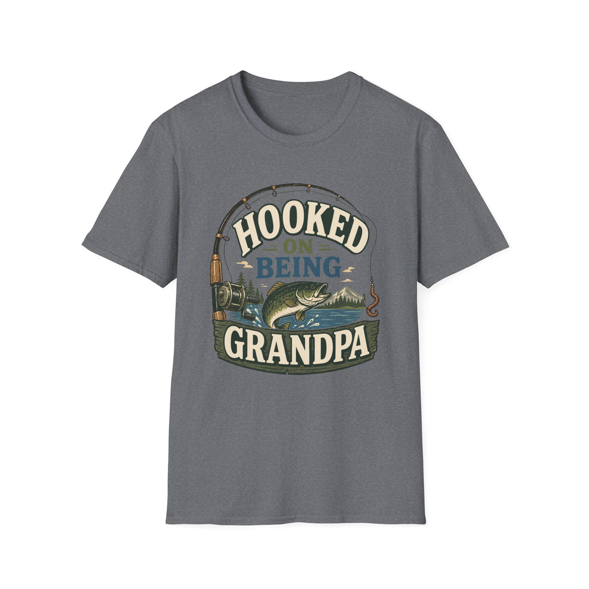Hooked on Being Grandpa T-Shirt