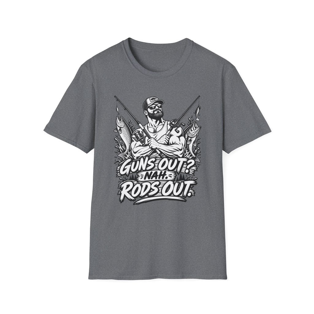 Guns Out NAH Rods Out BW T-Shirt