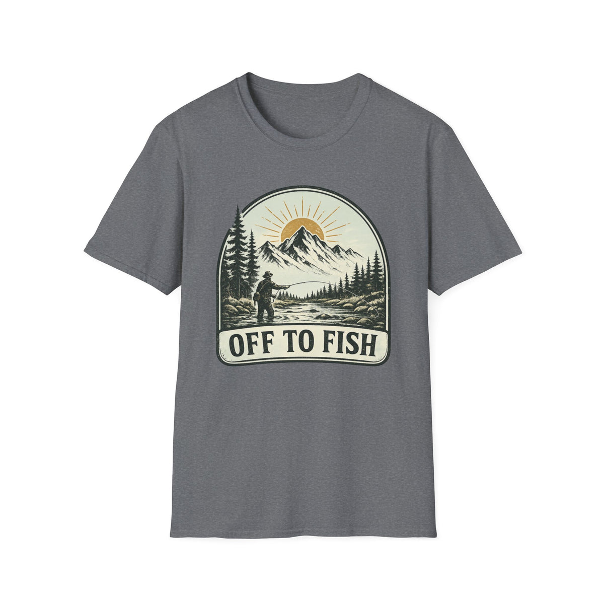 Off To Fish T-Shirt - Stream