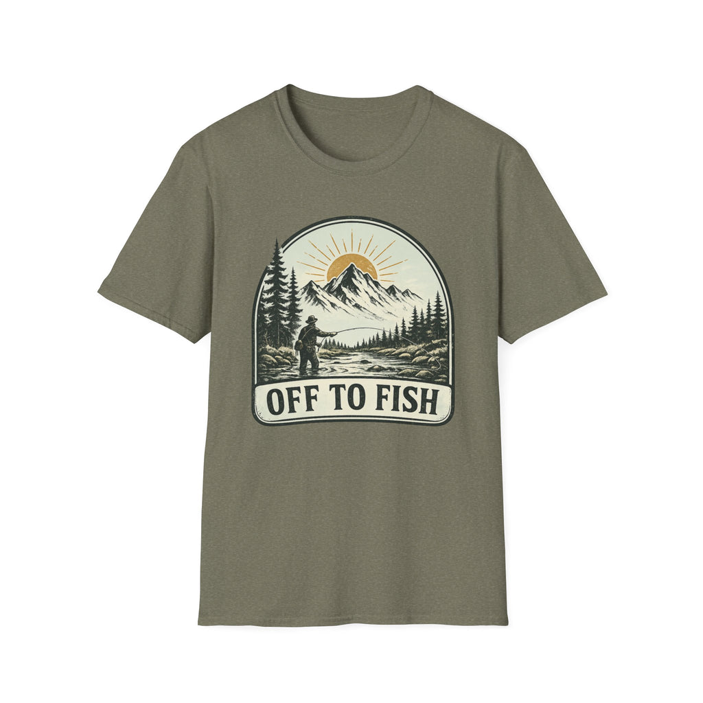 Off To Fish T-Shirt - Stream