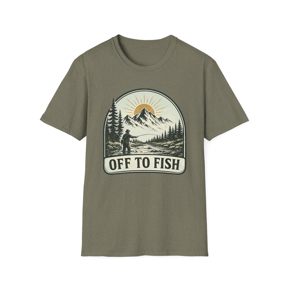 Off To Fish T-Shirt - Stream
