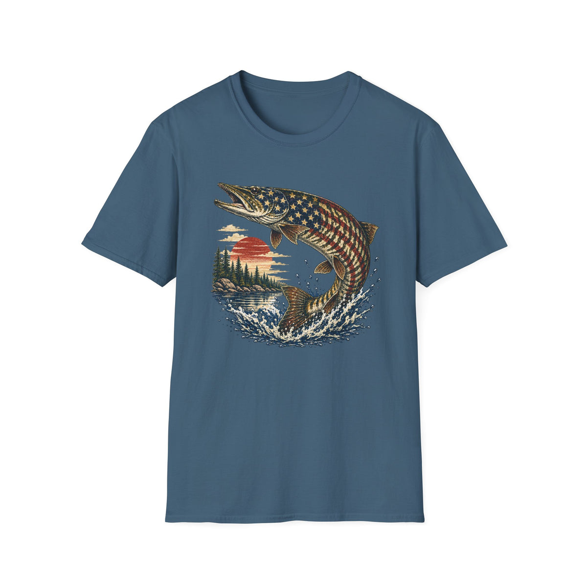 American Flag Musky T-Shirt