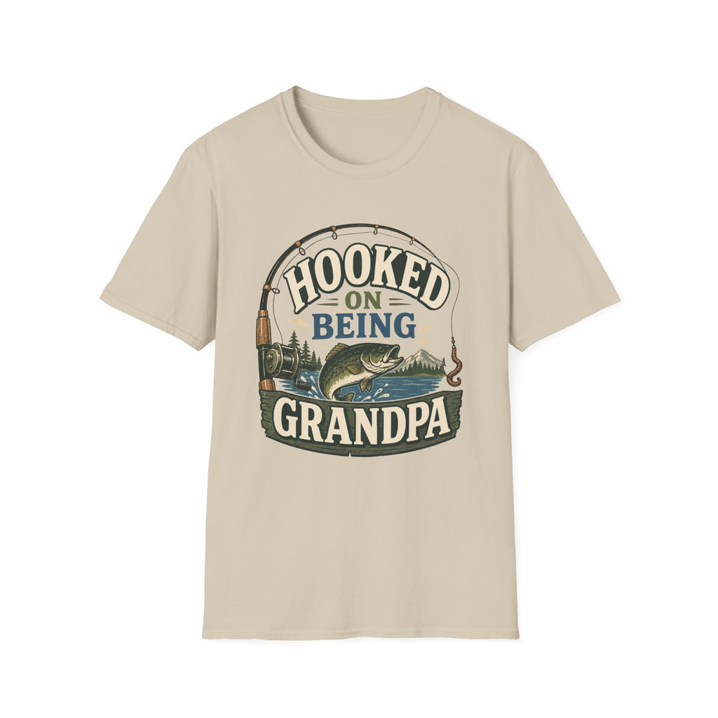 Hooked on Being Grandpa T-Shirt
