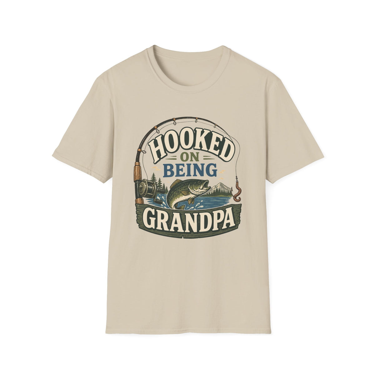 Hooked on Being Grandpa T-Shirt