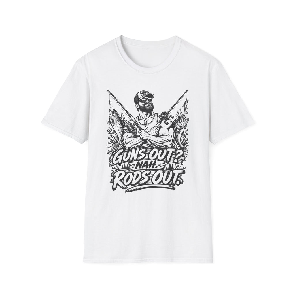 Guns Out NAH Rods Out BW T-Shirt