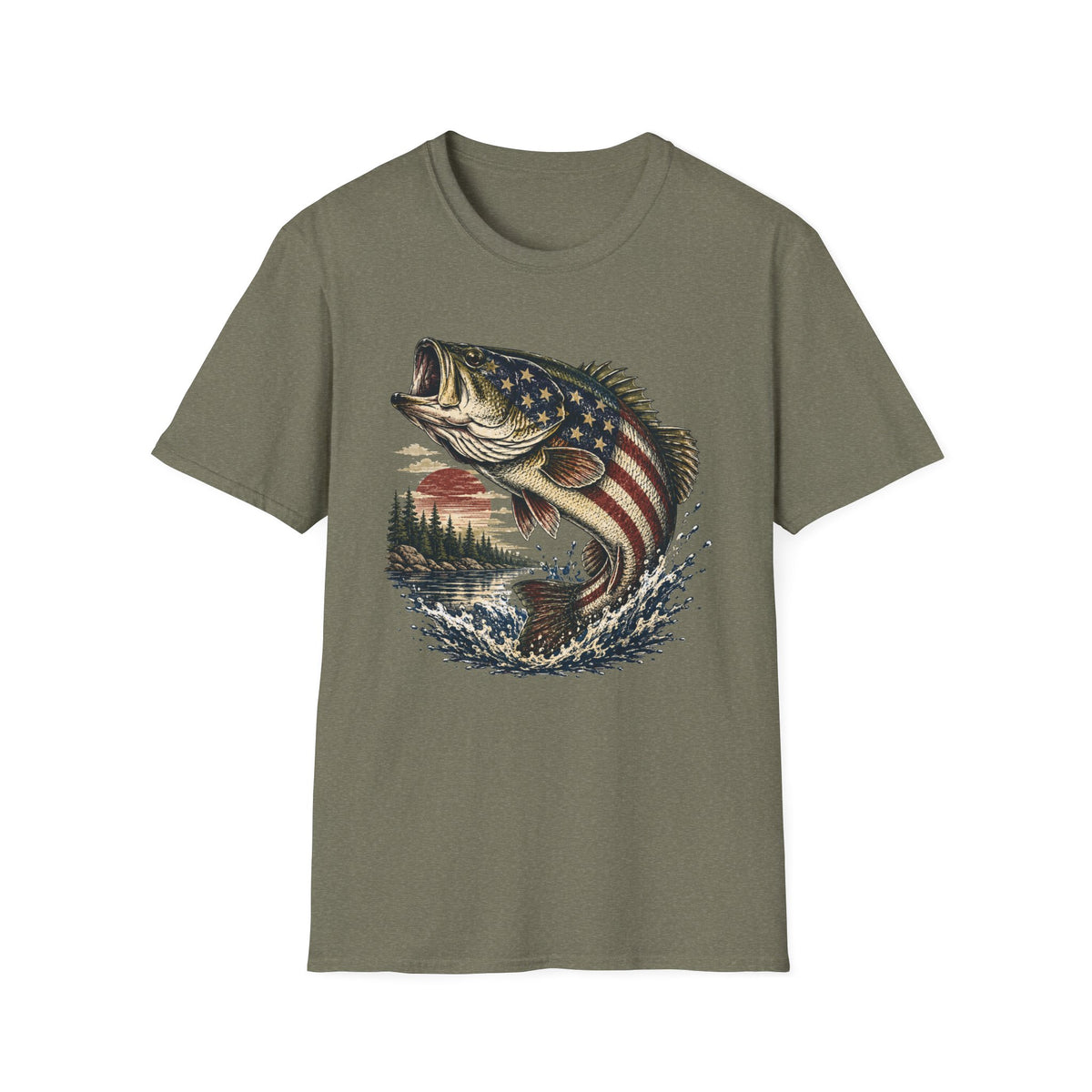 American Flag Bass T-Shirt