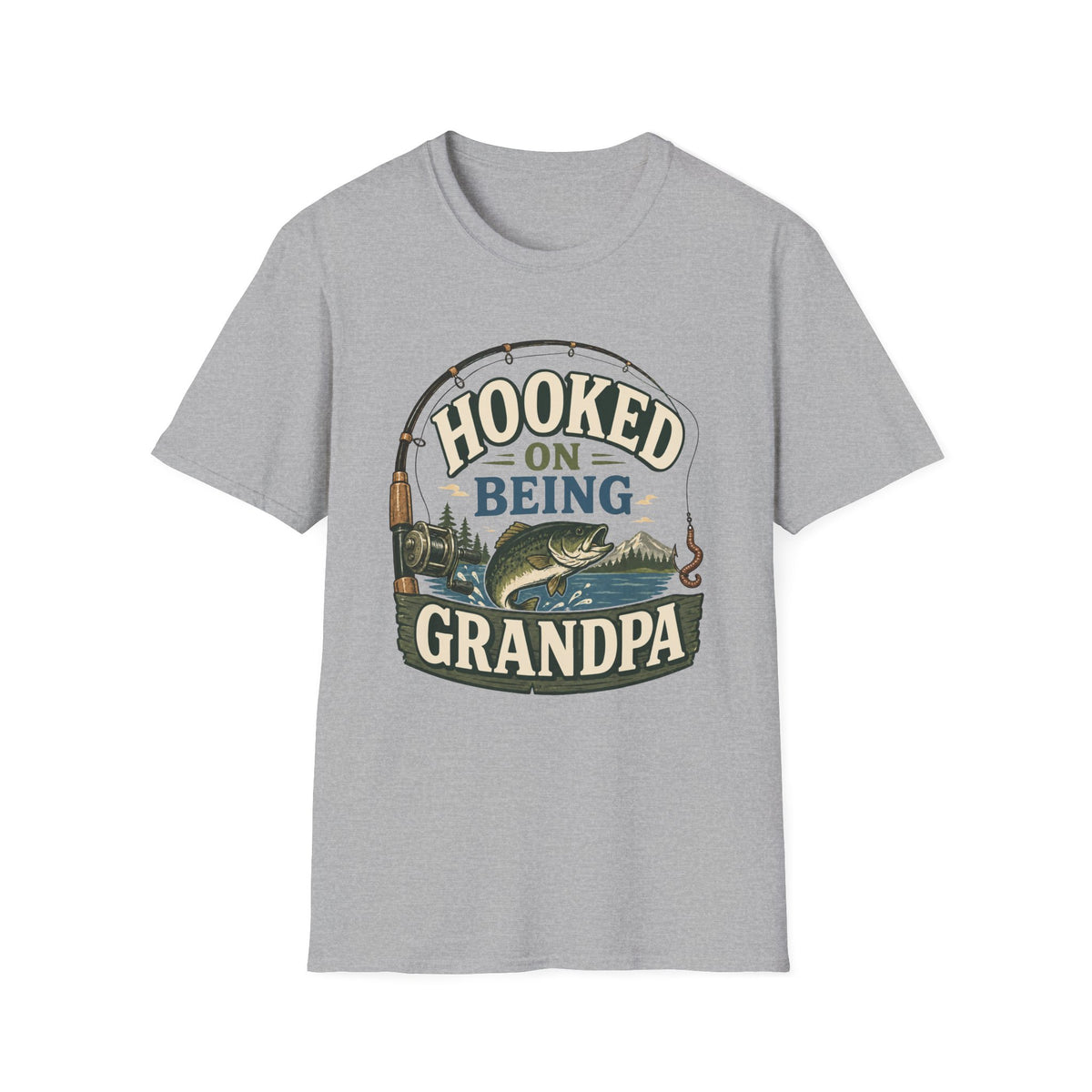 Hooked on Being Grandpa T-Shirt